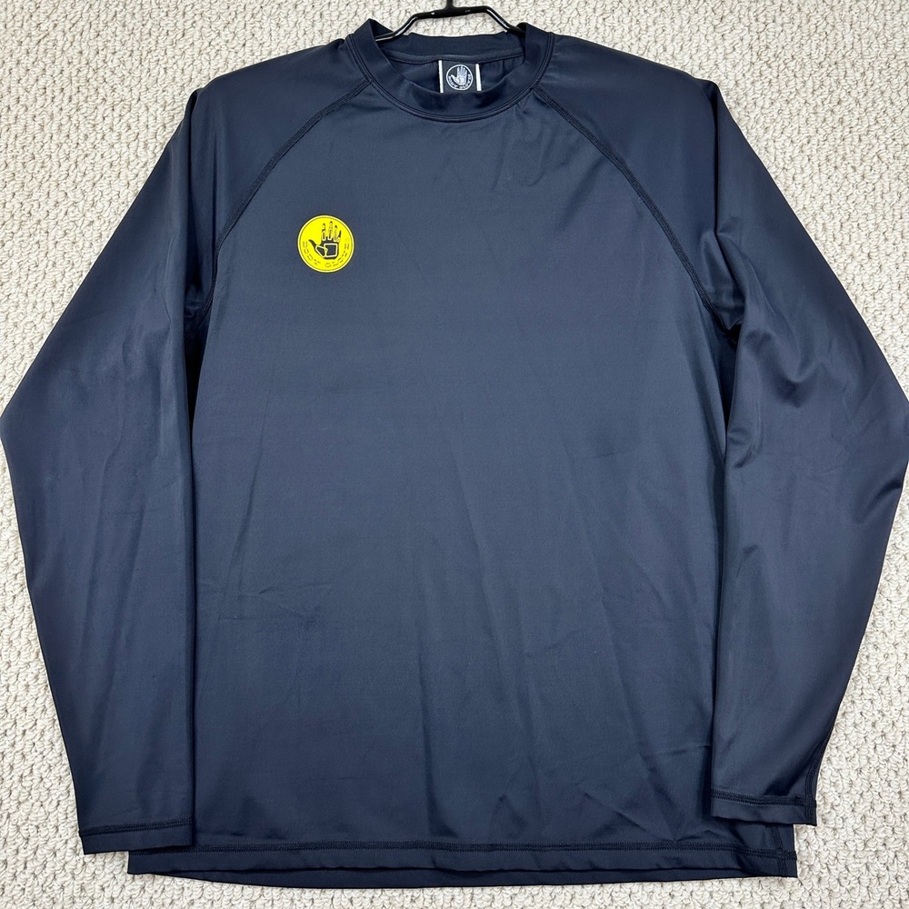 Body Glove Rash Guard Shirt Mens Large Black Long Sleeve Swim Surf UVP 50+